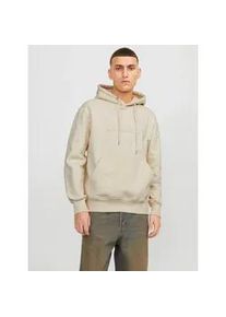 Jack & Jones Kapuzensweatshirt JACK & JONES "JORFREDERIKSBERG SWEAT HOOD SN" Gr. M, weiß (antique weiß) Herren Sweatshirts