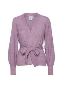 Strickjacke Ichi "Strickjacke IHKamara" Gr. L, lila (smoky grape) Damen Strickjacken