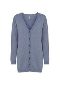 Cardigan Pulz Jeans "Strickcardigan PZSara" Gr. S, grau (infinity melange) Damen Strickjacken