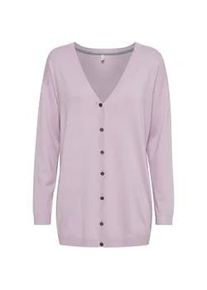 Cardigan Pulz Jeans "Strickcardigan PZSara" Gr. XS, lila (lavender frost melange) Damen Strickjacken