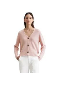 Marc O'Polo Cardigan MARC O'POLO "aus Heavy-Weight-Organic-Cotton" Gr. S, rosa Damen Strickjacken