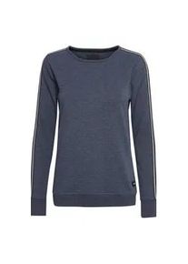 Rundhalspullover oxmo "Sweatshirt OXGabita" Gr. M, blau (insignia blue melange) Damen Sweatshirts