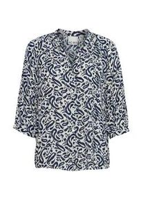 Shirtbluse Ichi "Shirtbluse IHMarrakech" Gr. S, blau (total eclipse paisley aop) Damen Blusen