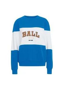 Rundhalspullover Ball "Rundhalspullover BAMONTANA SWEAT" Gr. L, blau (olympia blue) Damen Pullover