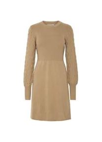 Strickkleid B.Young "Strickkleid BYNONINA RIB DRESS 2 -" Gr. XL, braun (sepia tint melange) Damen Kleider