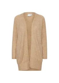 Strickjacke Ichi "Strickjacke IHKamara" Gr. L, beige (nomad) Damen Strickjacken