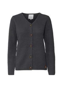 Cardigan oxmo "Cardigan OXHelga" Gr. S, grau (pewter) Damen Strickjacken