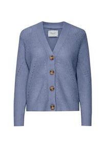 Strickjacke Pulz Jeans "Strickjacke PZIris" Gr. XXL, blau (blau granite melange) Damen Strickjacken