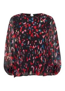 Langarmbluse Ichi "Langarmbluse IHNalla" Gr. 34, rot (poppy print mix 1) Damen Blusen