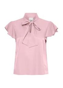 Kurzarmbluse Ichi "Kurzarmbluse IHStinea" Gr. 40, rosa (misty rose) Damen Blusen