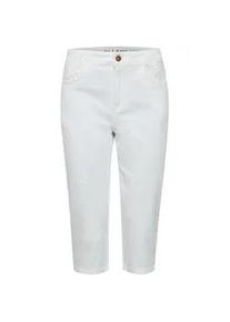 Caprihose Pulz Jeans "Caprihose PZTenna" Gr. 29, N-Gr, weiß (white denim) Damen Hosen