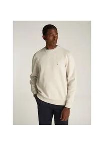 Sweatshirt Tommy Hilfiger "ESS SEASONAL FLEECE CREWNECK" Gr. XL, beige (oatmilk) Herren Sweatshirts mit Logostickerei