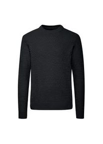 Troyer Casual Friday "Troyer CFKARL halfzip structured knit" Gr. M, blau (schwarz navy) Herren Pullover