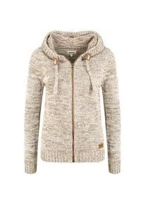 Strickjacke oxmo "Strickjacke OXPhiladelphia" Gr. L, beige (dune) Damen Strickjacken