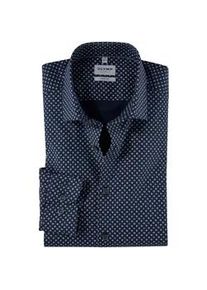 Langarmhemd OLYMP "Level 5" Gr. 45, N-Gr, blau (marine) Herren Hemden