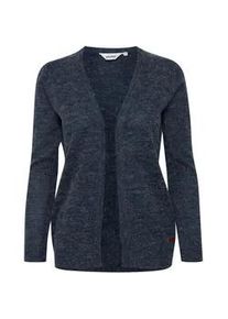 Strickjacke oxmo "Strickjacke OXNena" Gr. S, blau (marineblaus) Damen Strickjacken