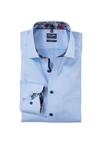 Businesshemd OLYMP "Luxor modern fit" Gr. 48, N-Gr, blau (bleu) Herren Hemden