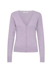 Strickjacke oxmo "Strickjacke OXHelene" Gr. M, lila (lila rose melange) Damen Strickjacken