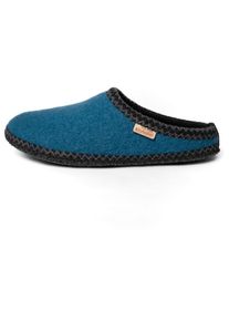 Living Kitzbühel Living Kitzbühel Pantoffel mit Häkelverzierung Hüttenschuhe Herren (Gr 37 |blau)