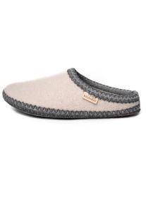 Living Kitzbühel Hüttenschuhe Living Kitzbühel Pantoffel mit Häkelverzierung Herren (Gr 37 |grau)