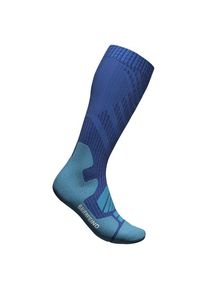 Wandersocken Bauerfeind Sports Outdoor Merino Compression Socks Herren (Gr 46-49 - S: 32-36 cm |blau)