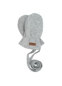 MaxiMo Mini-Fausthandschuhe Baumwollfleece Handschuhe Kinder (Gr 6 Monate |grau)