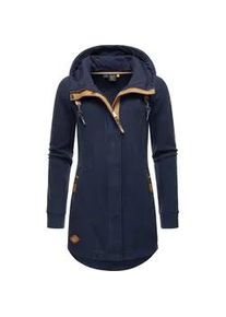 Parka Ragwear "Letti Fleece" Gr. XL (42), blau (navy) Damen Jacken Sportliche Fleecejacke mit Kapuze