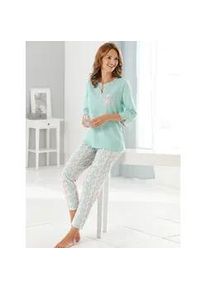 wäschepur Schlafanzug WÄSCHEPUR Gr. 44/46, grün (mint) Damen Homewear-Sets