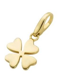 Charm-Einhänger Giorgio Martello MILANO "Kleeblatt, vergoldet, Silber 925" Charms goldfarben (gold) Damen