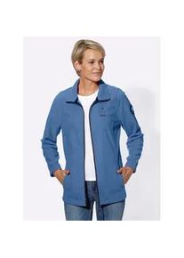 Fleecejacke Casual Looks Gr. 52, blau Damen Jacken