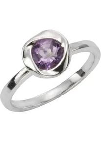 Fingerring Vivance "925-/ Sterling Silber Amethyst" Fingerringe Gr. 060 (19,1), Silber 925 (Sterlingsilber), weiß (weiß, rosa) Damen