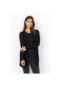 Longstrickjacke soyaconcept "SC-DOLLIE 523" Gr. M, schwarz (9999 black) Damen Strickjacken