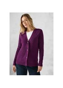 Cardigan Cecil Gr. XXL (46), lila (beloved berry melange) Damen Strickjacken mit Knopfleiste