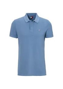 Poloshirt Tommy Jeans "TJM SLIM ESSENTIAL GD POLO SS" Gr. XL, colorado blau Herren Shirts mit Logostickerei