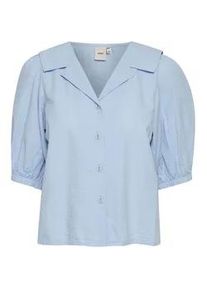 Shirtbluse Ichi "Shirtbluse IHFiliz" Gr. 38, blau (chambray blue) Damen Blusen