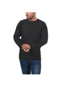 Strickpullover INDICODE "Strickpullover IDPauletta" Gr. L, grau (charcoal mix) Herren Pullover