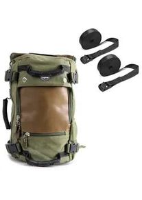 Rucksack passend für Benelli Leoncino 800 / Trail inkl. Spanngurte VG6 grün