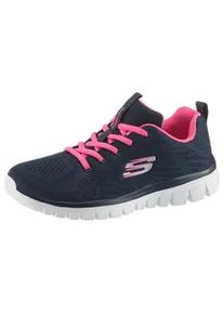 Sneaker Skechers "Graceful - Get Connected" Gr. 38, blau (navy, pink) Damen Schuhe mit Memory Foam, Freizeitschuh, Halbschuh, Schnürschuh