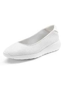 Ballerina Lascana Gr. 43, weiß Damen Schuhe Freizeitschuh, Slipper, Halbschuh, Sneaker Slip-In, leichte Mesh-Optik