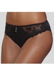 Slip Lascana Gr. 56/58, schwarz Damen Unterhosen Dessous mit schöner Blümchen-Stickereispitze