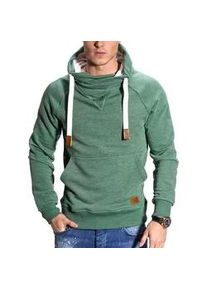 Kapuzensweatshirt behype "JULES" Gr. S, grün Herren Sweatshirts mit hohem Kragen