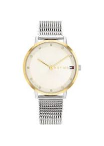 Quarzuhr Tommy Hilfiger "CLASSIC, 1782667" Armbanduhren silberfarben Damen Armbanduhr, Damenuhr, analog, Edelstahlarmband