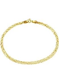 Armband Luigi Merano "geflochtene Fantasiekette, Gold 585" Armbänder Gr. 19cm, Gelbgold 585, goldfarben (gold) Damen