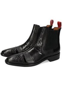 Melvin & Hamilton Chelseaboots MELVIN & HAMILTON "Elvis 12 - vegetabil gegerbt" Gr. 42, schwarz Herren Schuhe Business Schuh, Anzugschuh, Stiefelette mit Reptilien Prägung