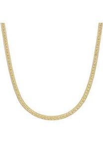 Collier Smart Jewel "effektvolle Schlauchkette, Silber 925" Halsketten Gr. 45cm, Silber 925 (Sterlingsilber), goldfarben (gold) Damen