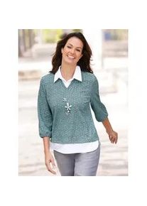 2-in-1-Shirt Inspirationen "Shirt" Gr. 46, grün (jade) Damen Shirts