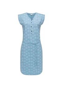 Sommerkleid Ragwear "Zofka" Gr. XXL (44), Normalgrößen, blau (hellblau) Damen Kleider Nachhaltiges Jersey Kleid mit sommerlichem Print