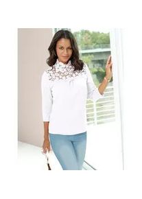 Alessa W. Collection Spitzenshirt ALESSA W. "Shirt" Gr. 36, weiß (wollweiß) Damen Shirts