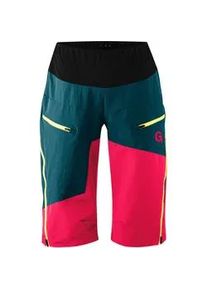 Radhose Gonso "LOMASO" Gr. 34, Normalgrößen, pink (neonpink) Damen Hosen Herren Bike-Shorts, MTB Fahrradhose mit Sitzpolster, Bund flexibel