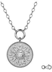 Firetti Damen Kette mit Anhänger "Schmuck Geschenk Silber 925 Halsschmuck Ankerkette Anhänger Sonne", Silber 925 (Sterlingsilber), L: 48,5cm B: